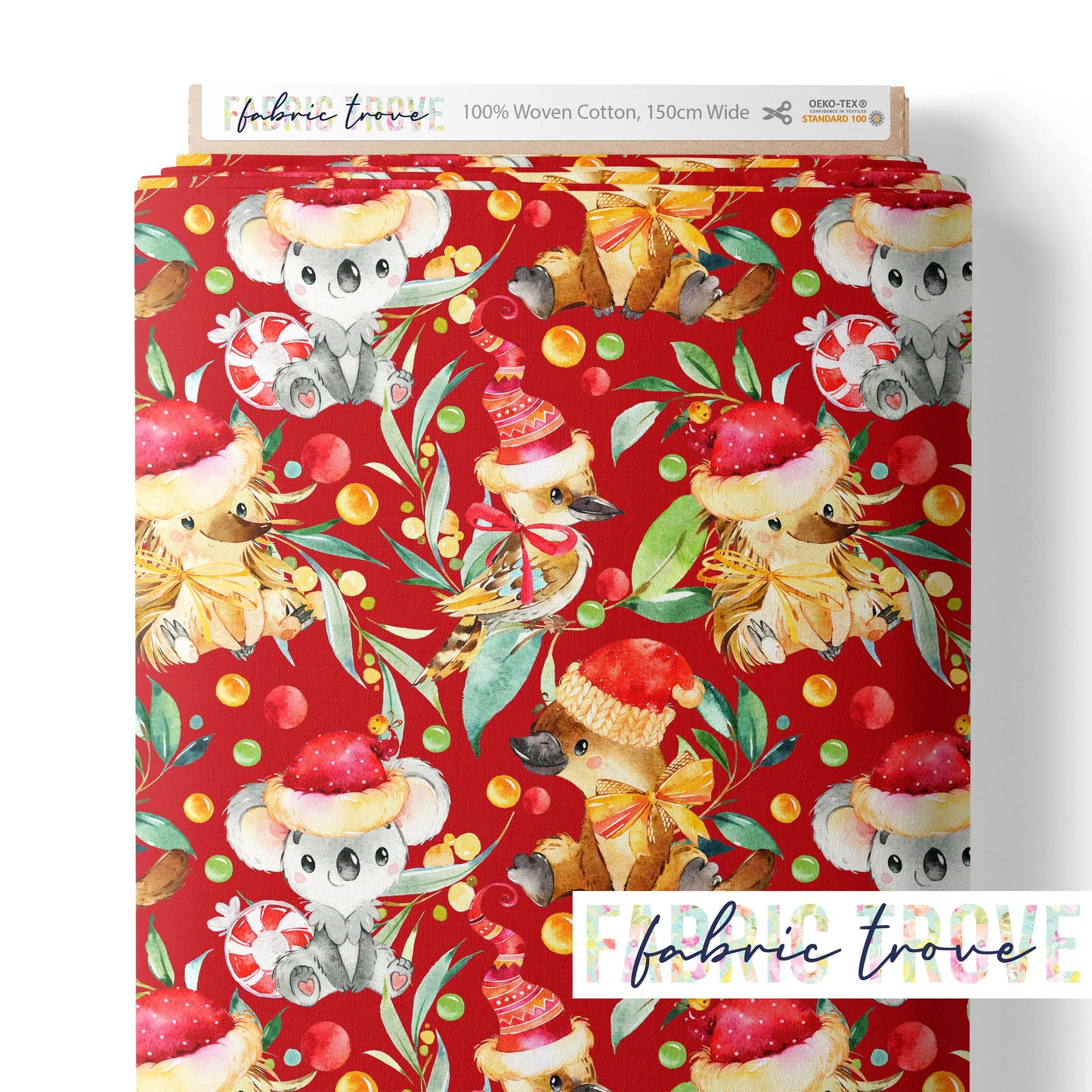 COTTON 100 - Aussie Christmas Red