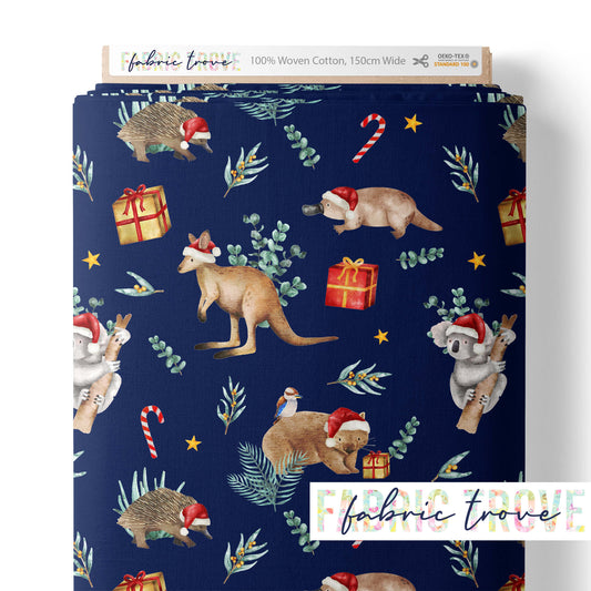 COTTON 100 - Aussie Noel Navy