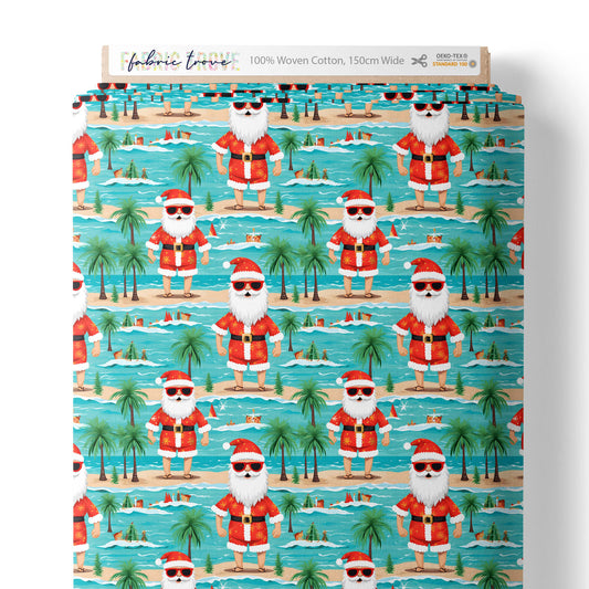 COTTON 100 - Beach Fun Santa