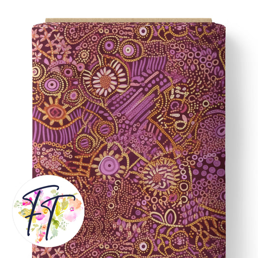 COTTON 100 - Dreaming in Circles Rose