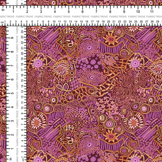 COTTON 100 - Dreaming in Circles Rose