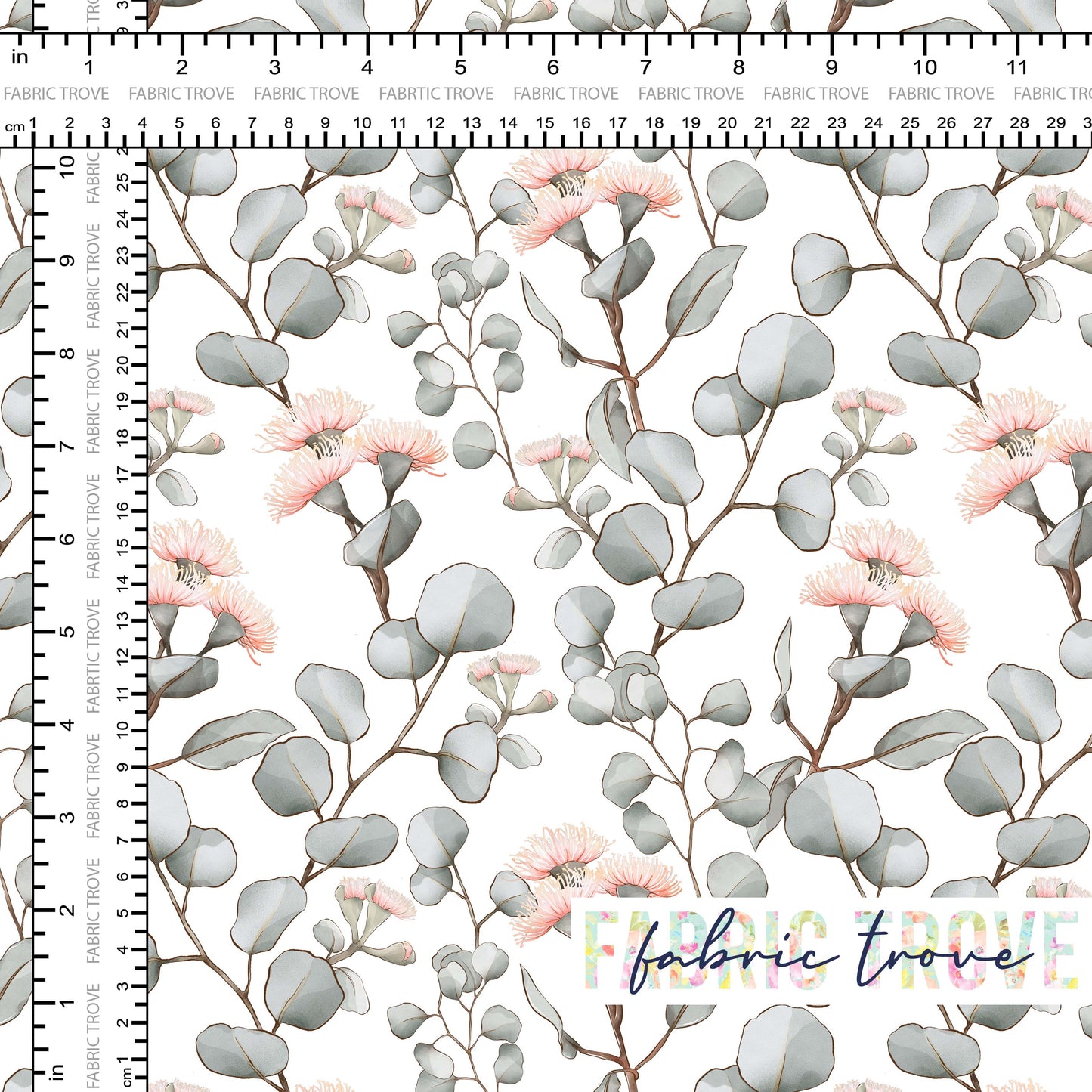 COTTON 100 - Eucalyptus Dreams Grey