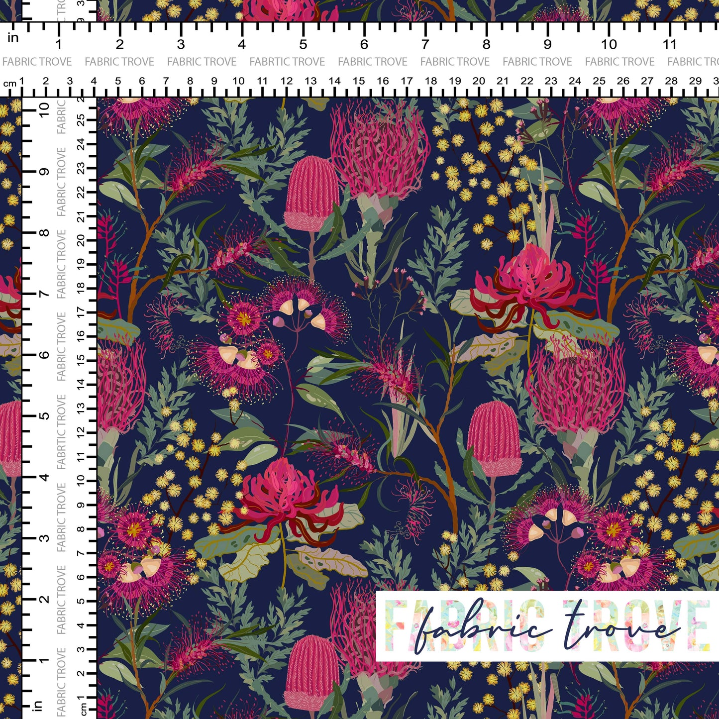 C100 - Gumnut Blossom Rose/Navy