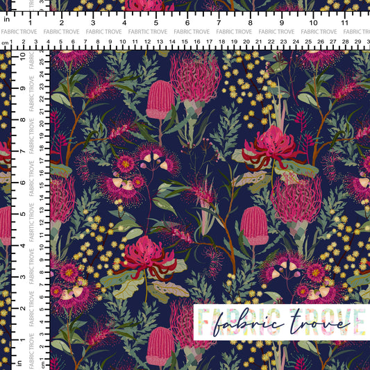 C100 - Gumnut Blossom Rose/Navy