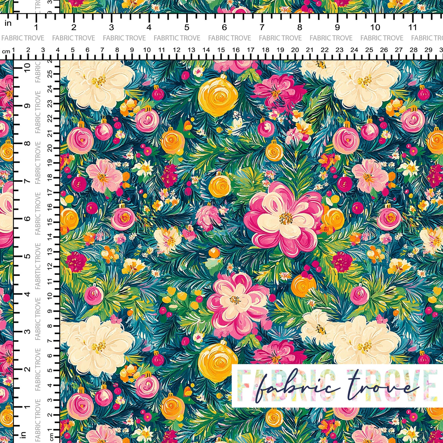 COTTON 100 - Holiday Floral