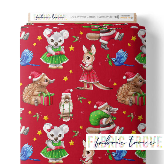 COTTON 100 - Lill Aussie Christmas Red