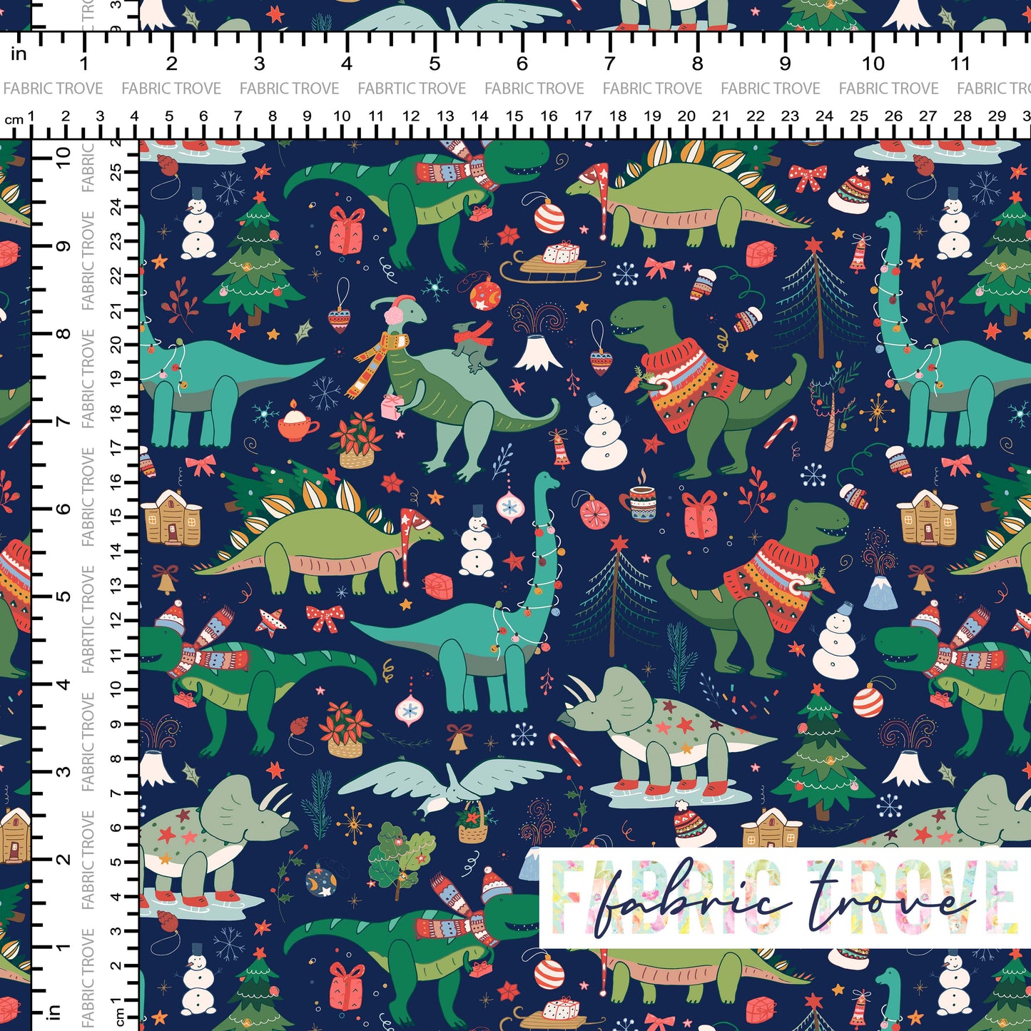 KNIT 95/5 - Merry Dino Navy