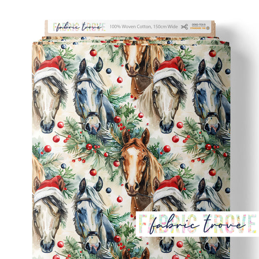 COTTON 100 - Merry Horses