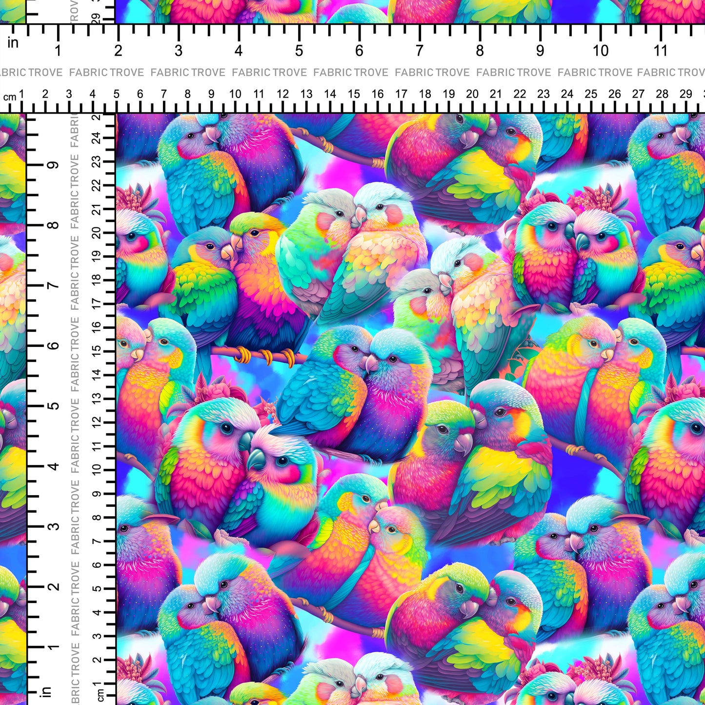 COTTON 100 - Neon Love Birds