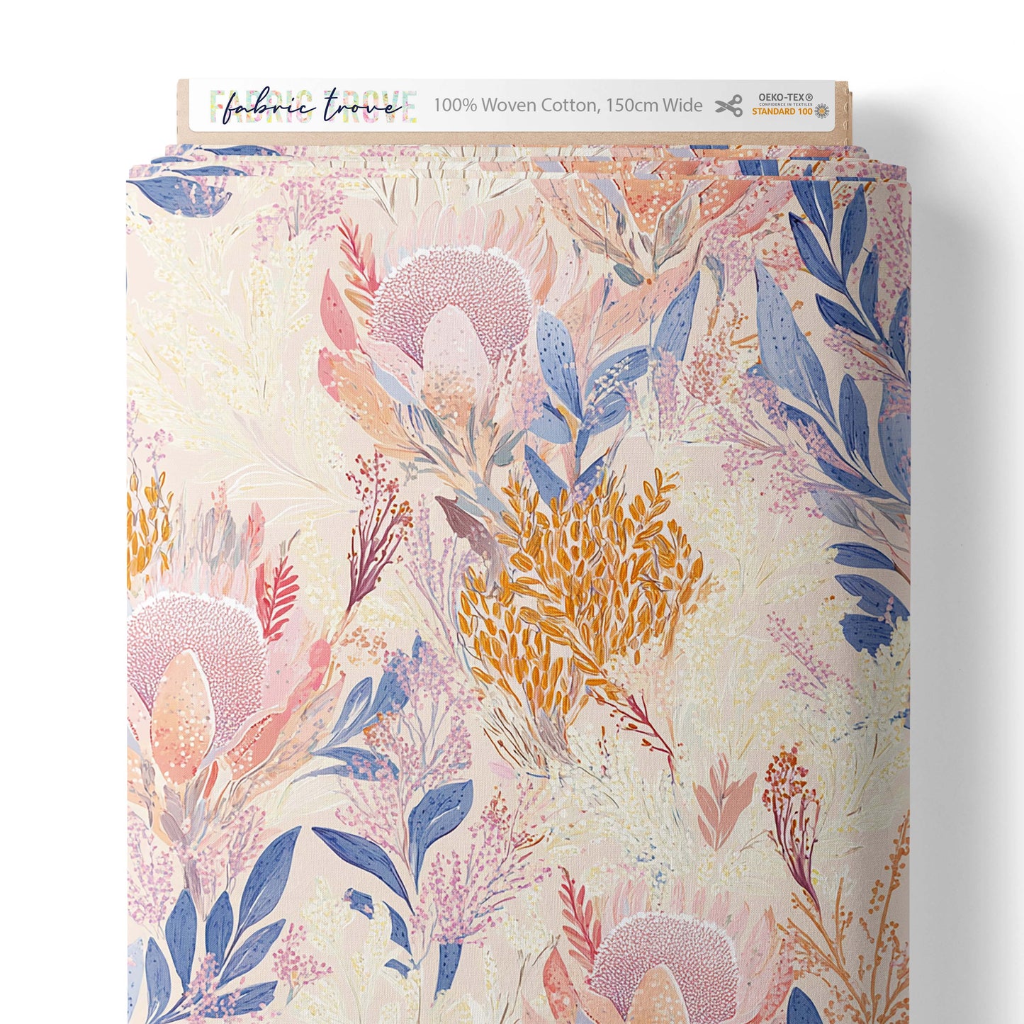 COTTON 100 - Pastel Wildflowers