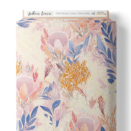 COTTON 100 - Pastel Wildflowers