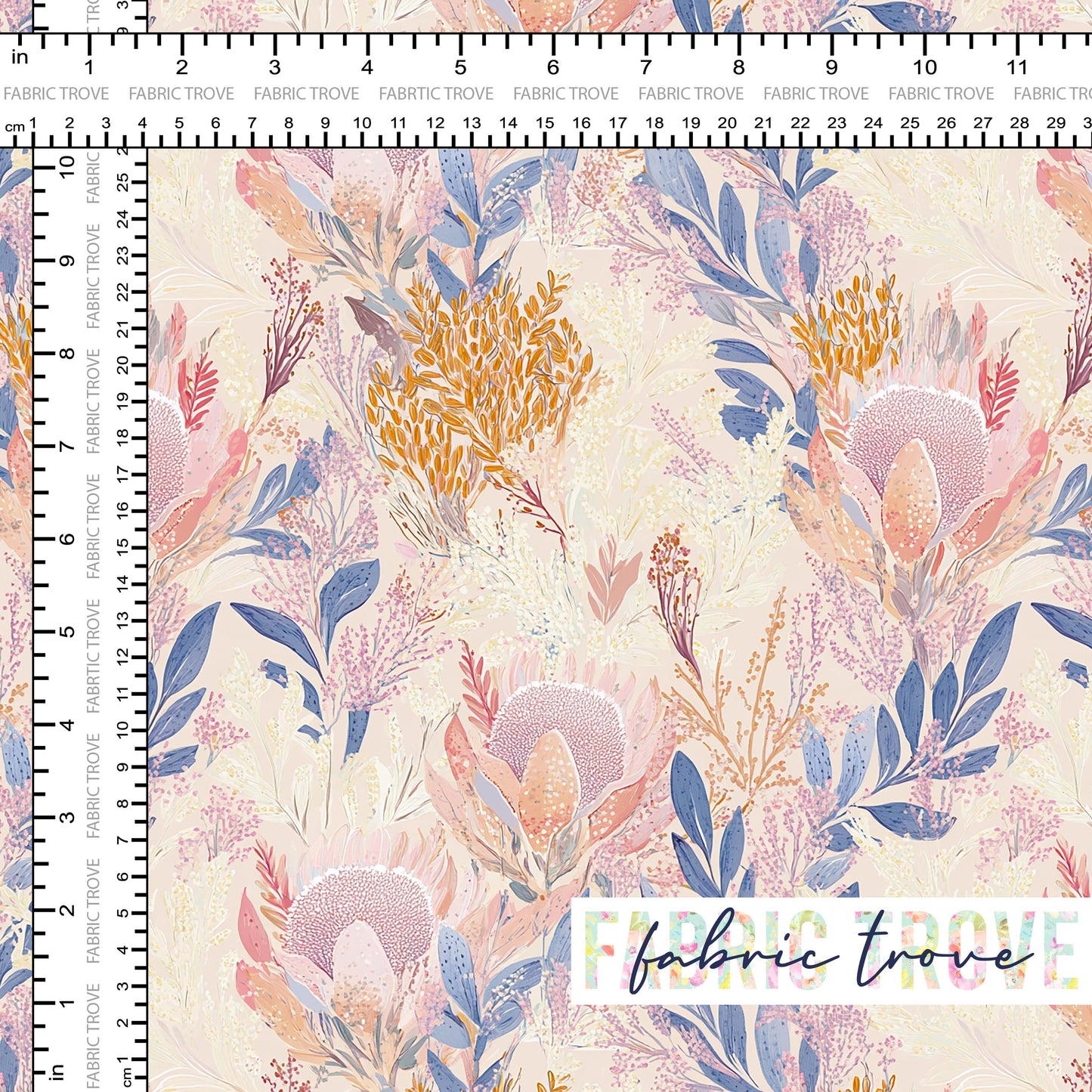 COTTON 100 - Pastel Wildflowers
