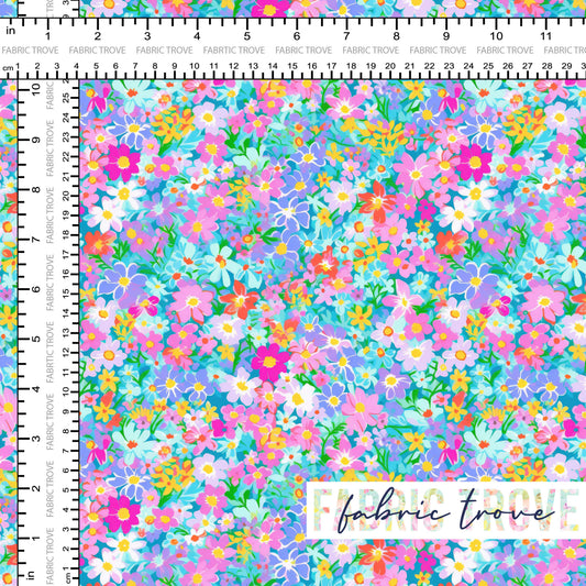 KNIT 95/5 - Periwinkle Flowers