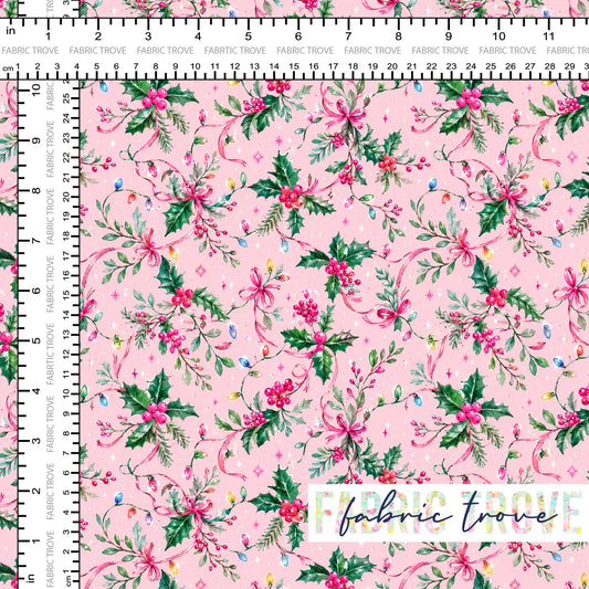 PO #Christmas - Pink Holly Sprigs