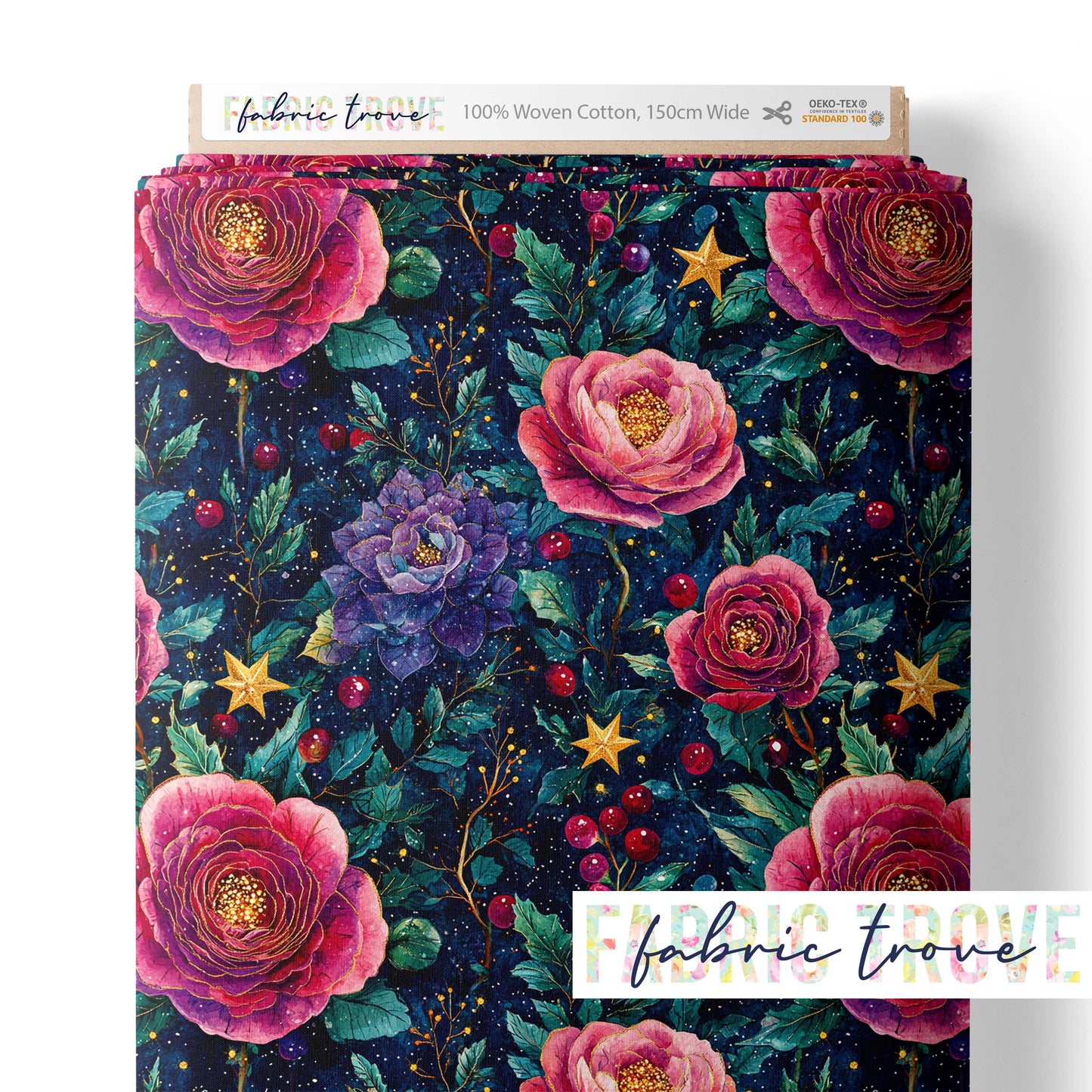 COTTON 100 - Star Roses