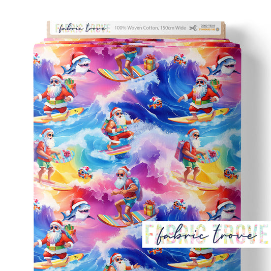 COTTON 100 - Surfing Santa