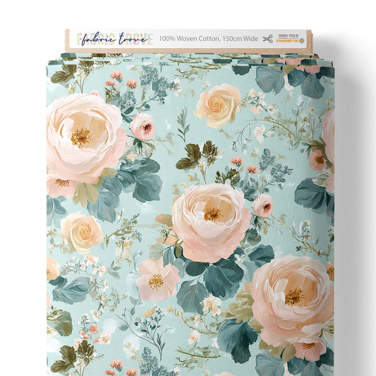 COTTON 100 - Whisper Roses