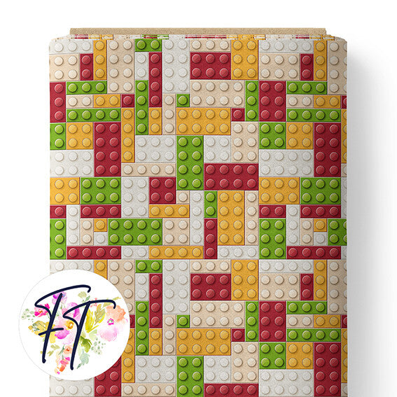 COTTON 100 - Bricks Christmas