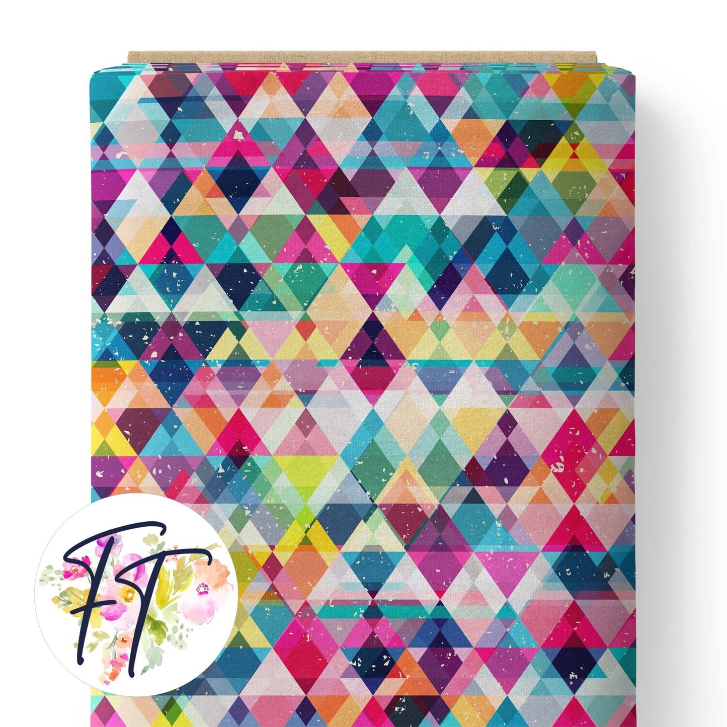 COTTON 100 - Bright Triangles