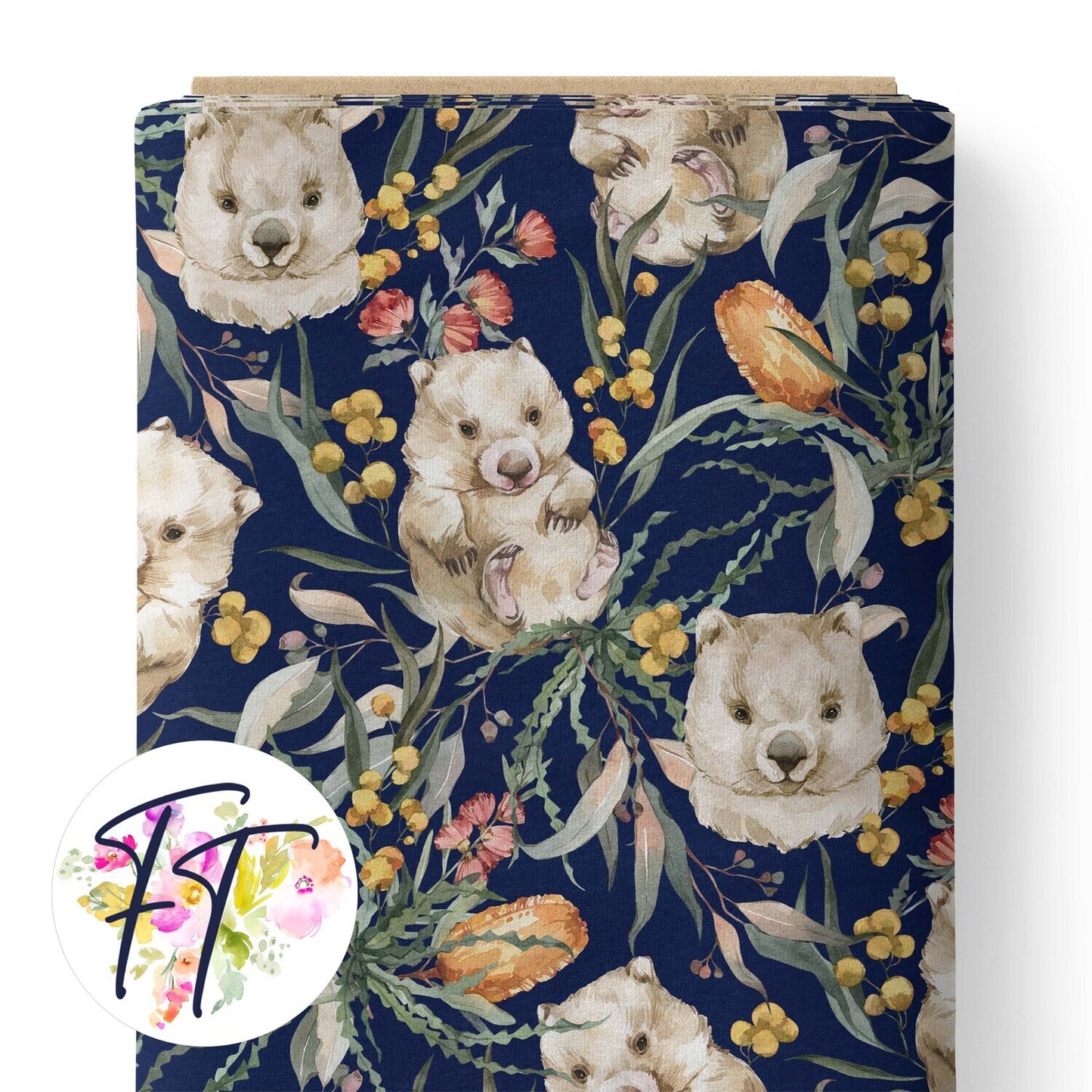 COTTON 100 - Wombat Dreams Navy