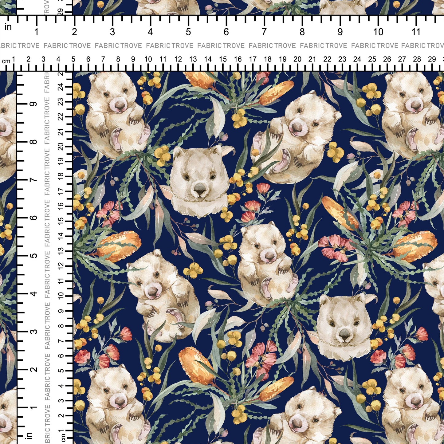 COTTON 100 - Wombat Dreams Navy