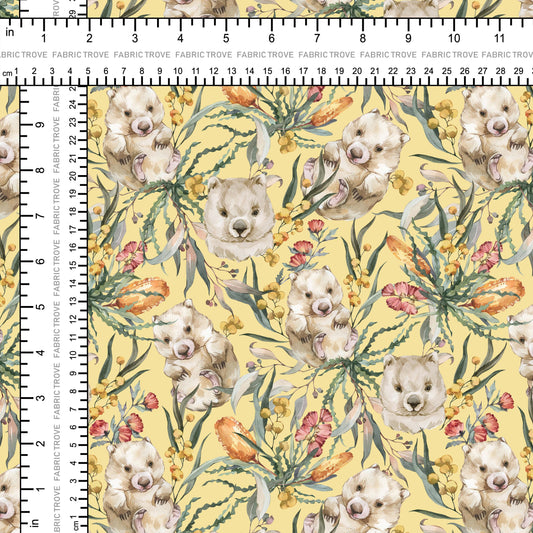 COTTON 100 - Wombat Dreams Yellow