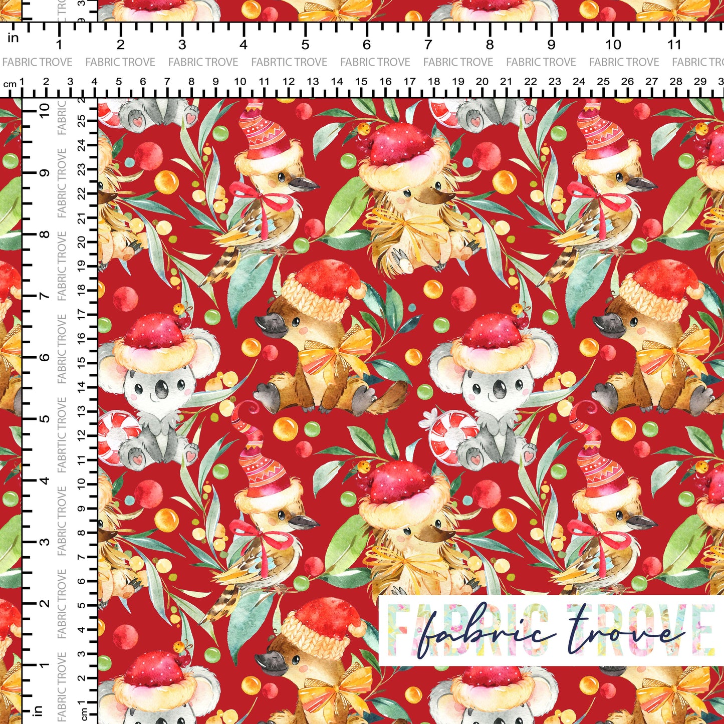 COTTON 100 - Aussie Christmas Red