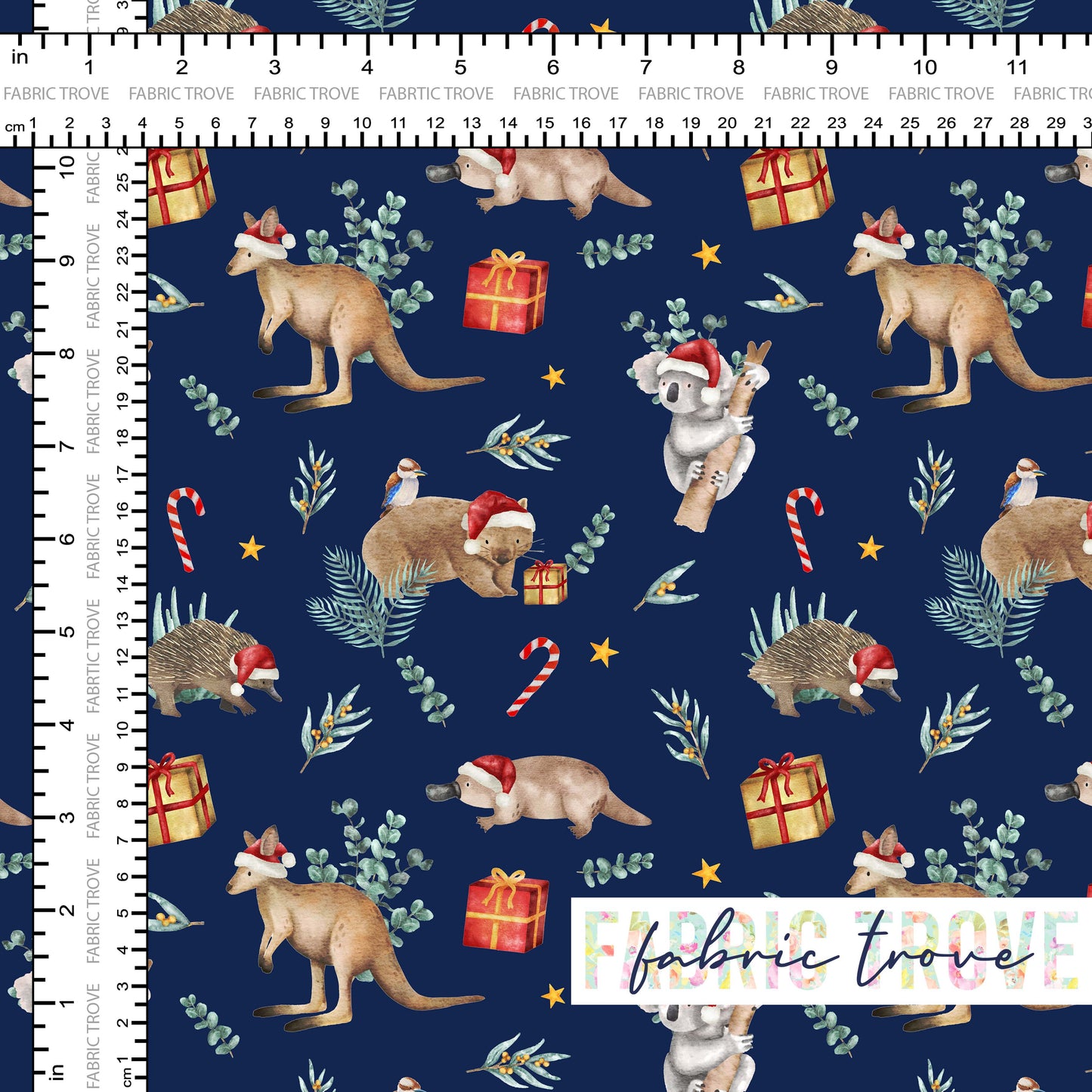 COTTON 100 - Aussie Noel Navy