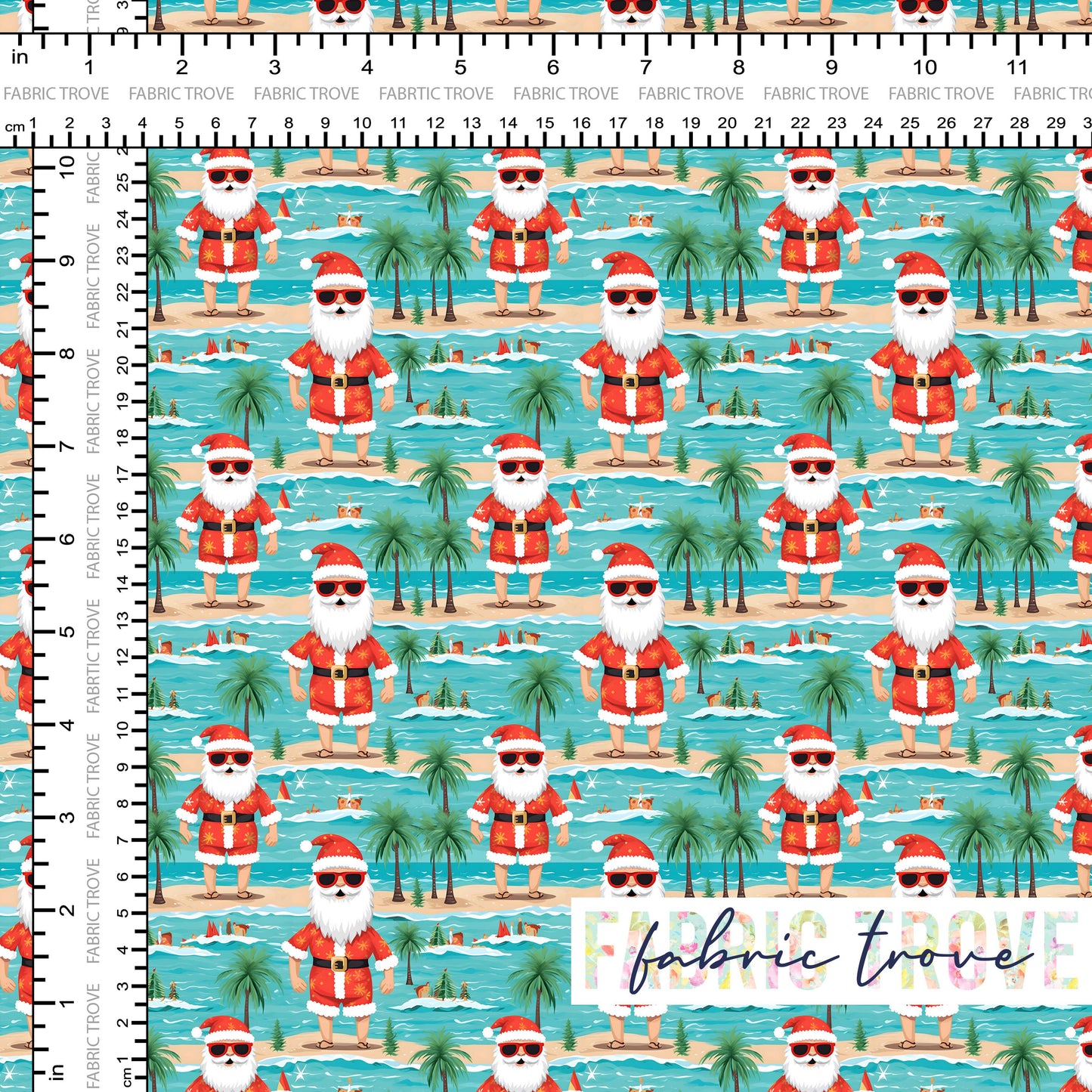 COTTON 100 - Beach Fun Santa