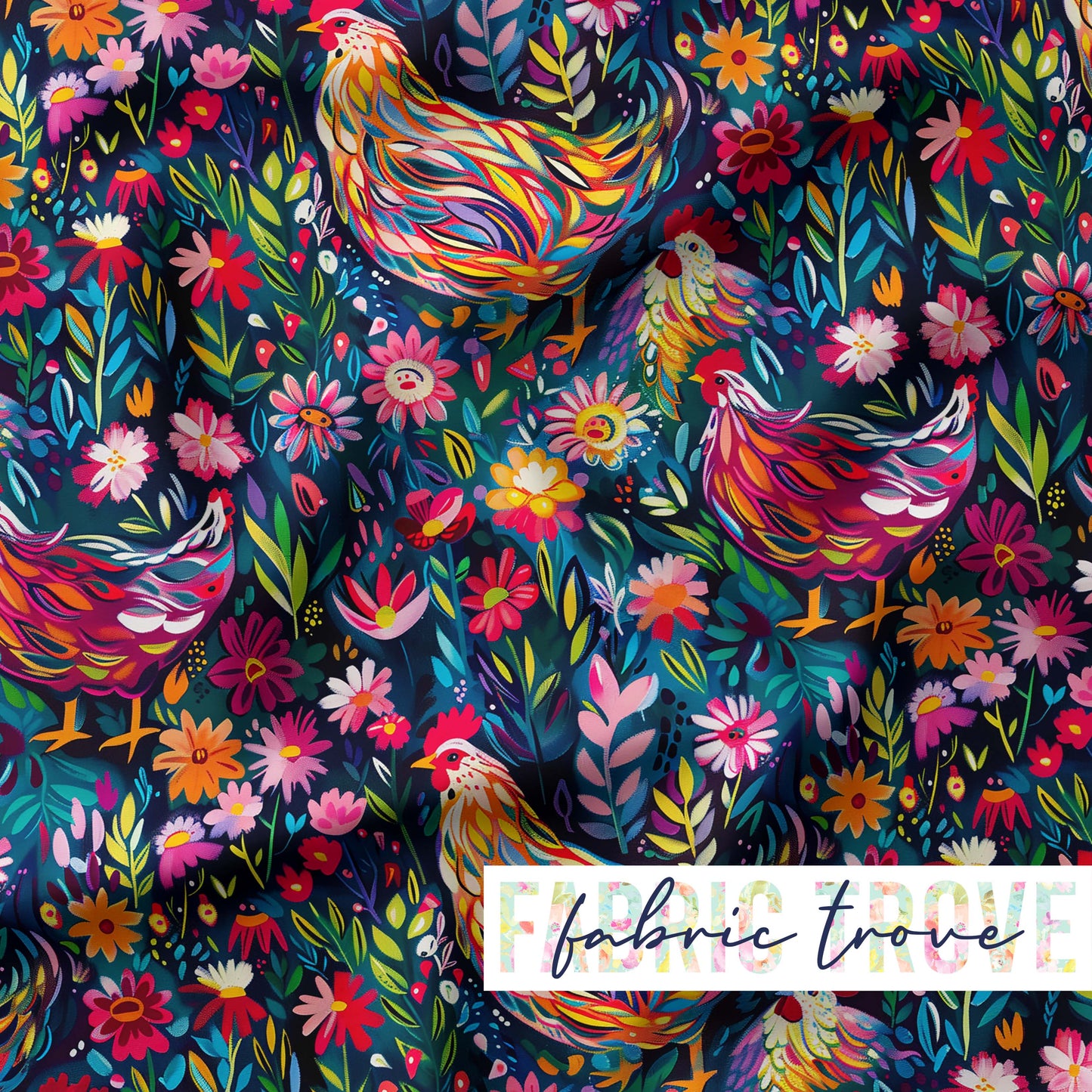 KNIT 95/5 - Bright Chickens