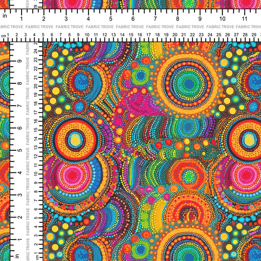 COTTON 100 - Bright Circles