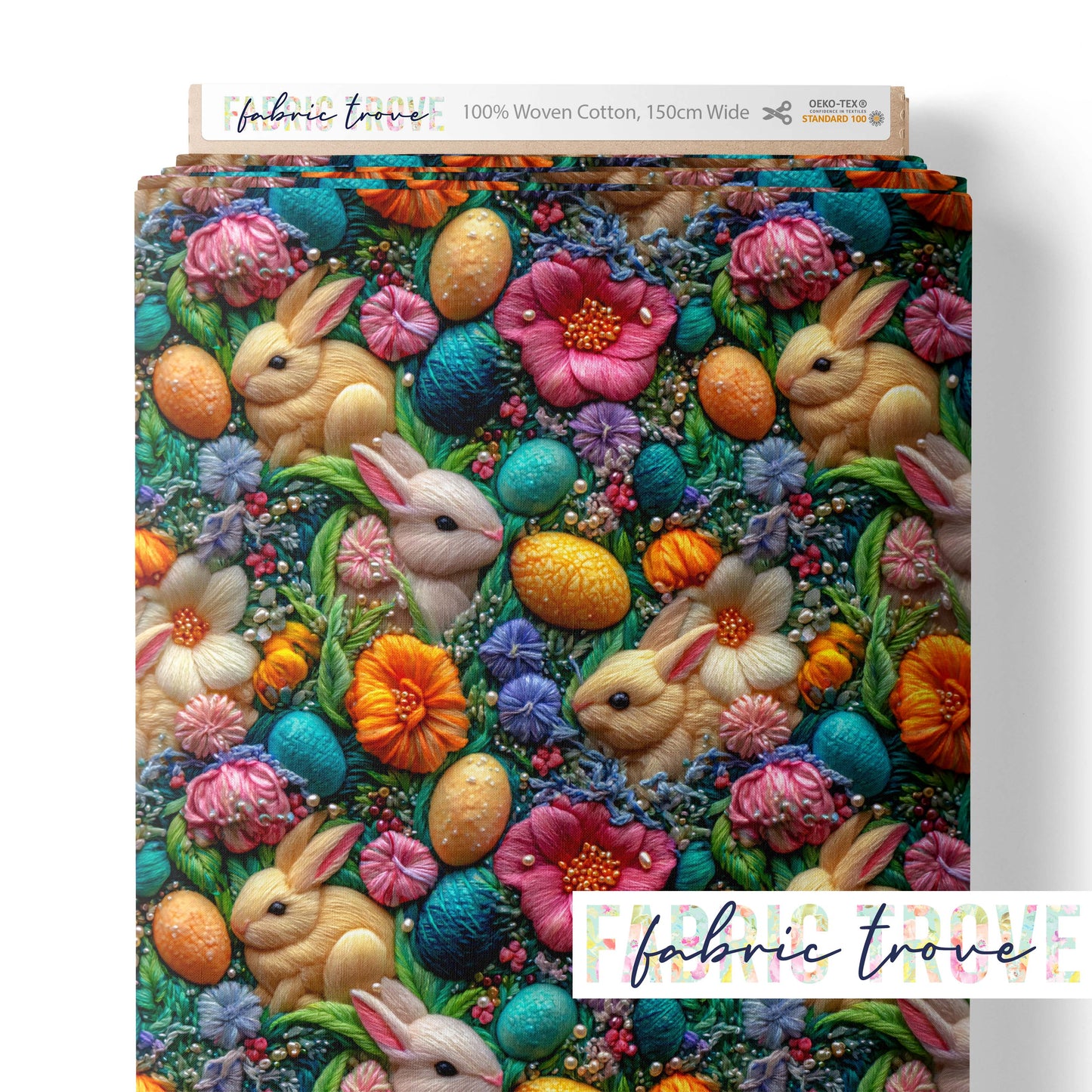 C100 - Faux 3D Bunny Meadow