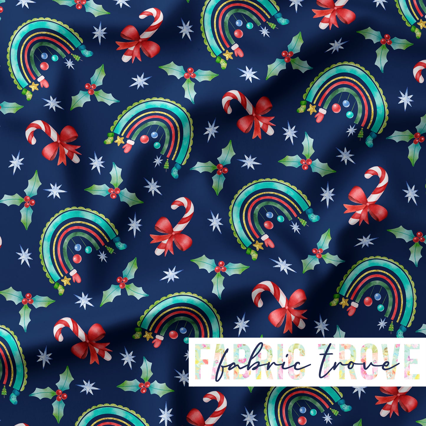 PO #Christmas - Christmas Bow Navy