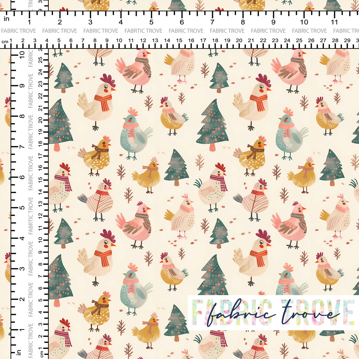 C100 - Christmas Chickens