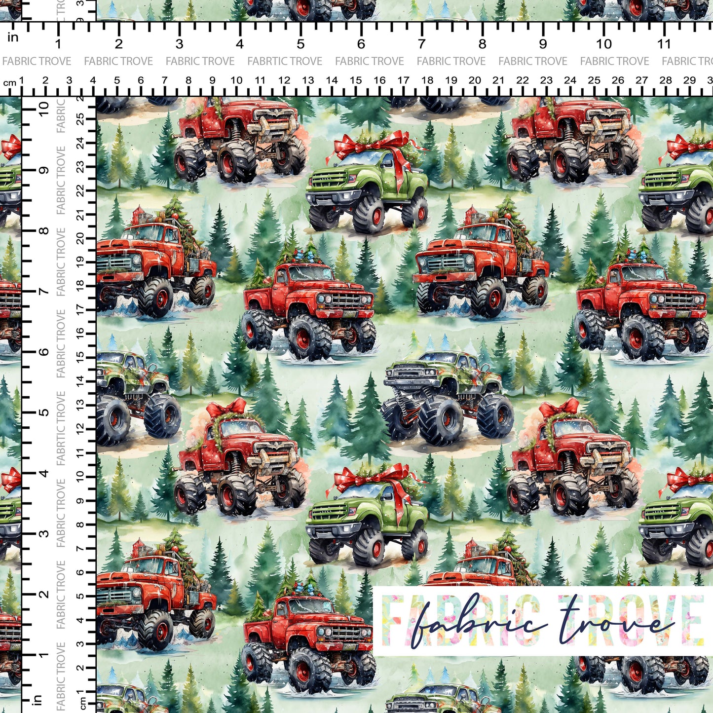 KNIT 95/5 - Christmas Monster Trucks