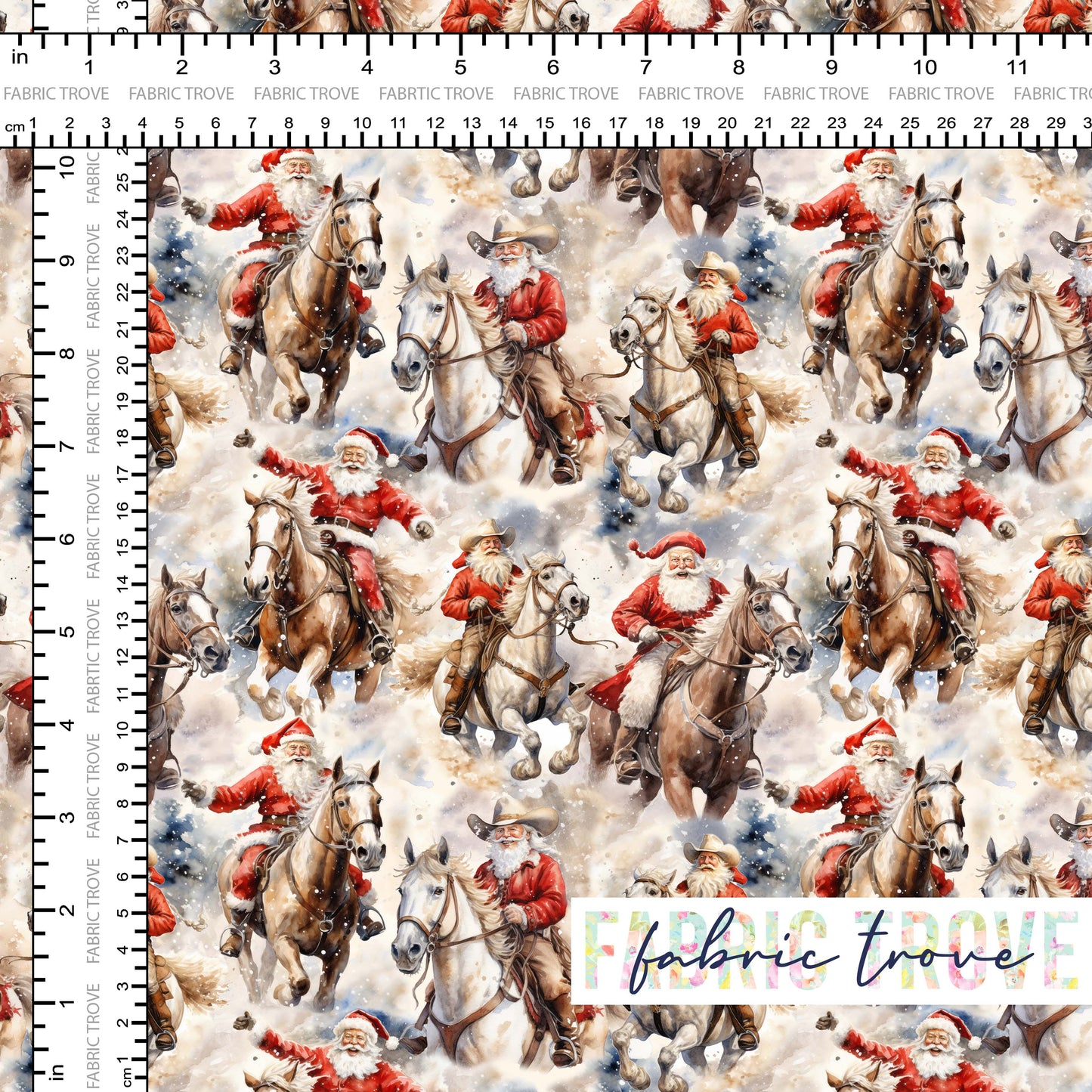 COTTON 100 - Cowboy Santa