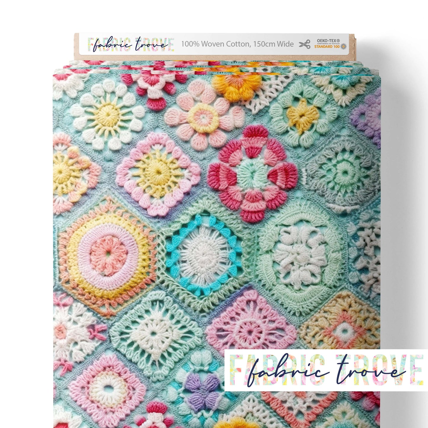 C100 - Faux Crochet Pastel