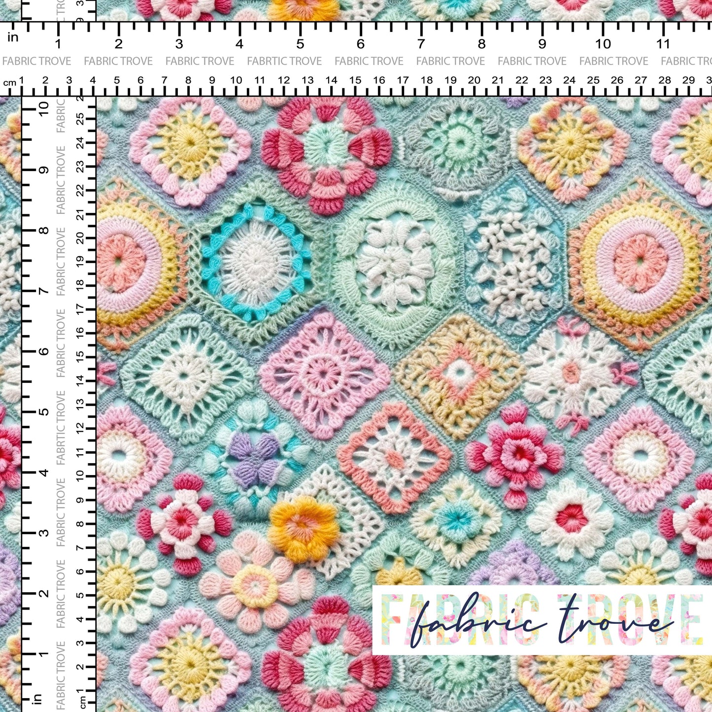 C100 - Faux Crochet Pastel