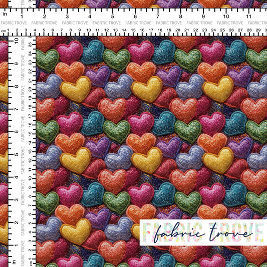 PO #56 - Faux Glitter Hearts