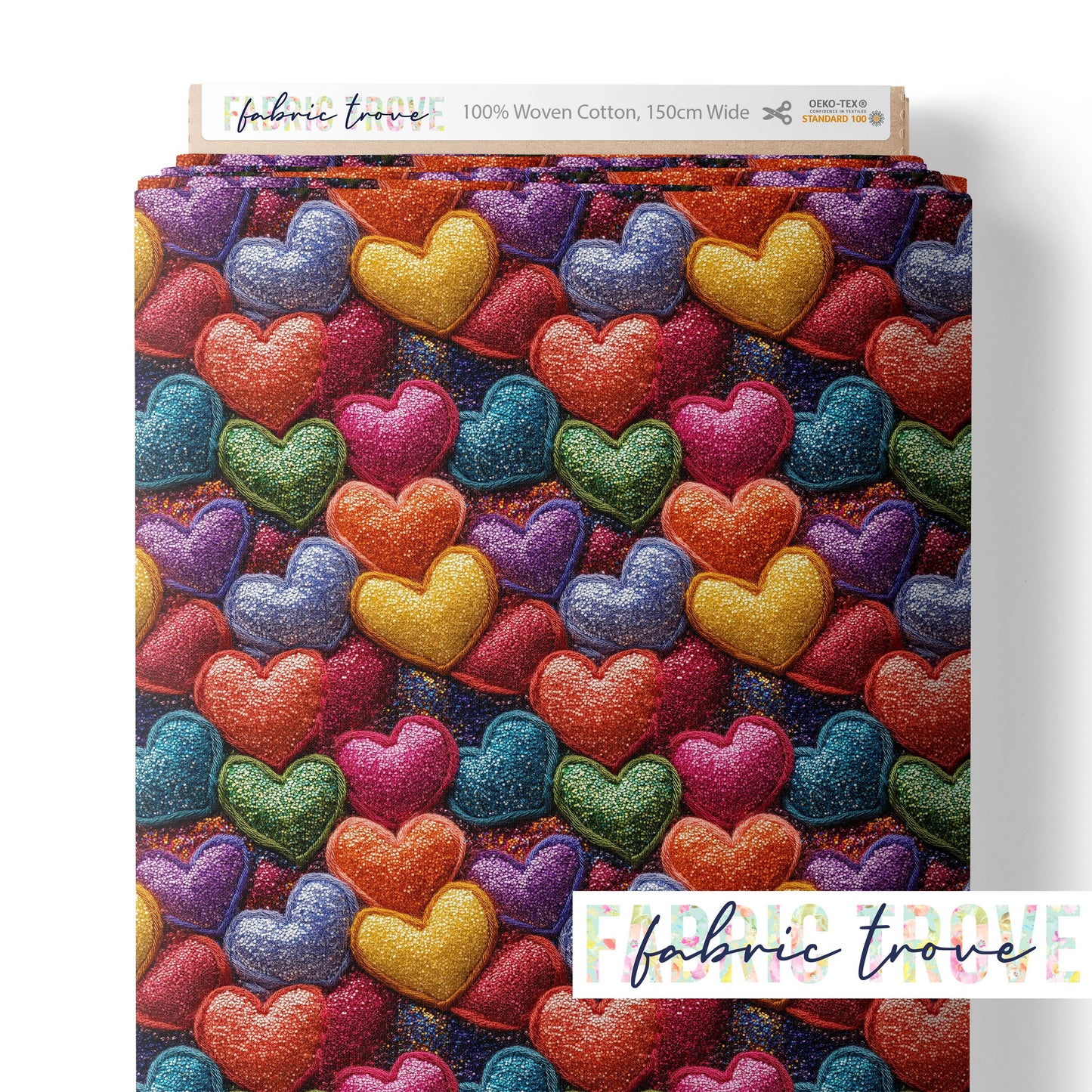 C100 - Faux Glitter Hearts