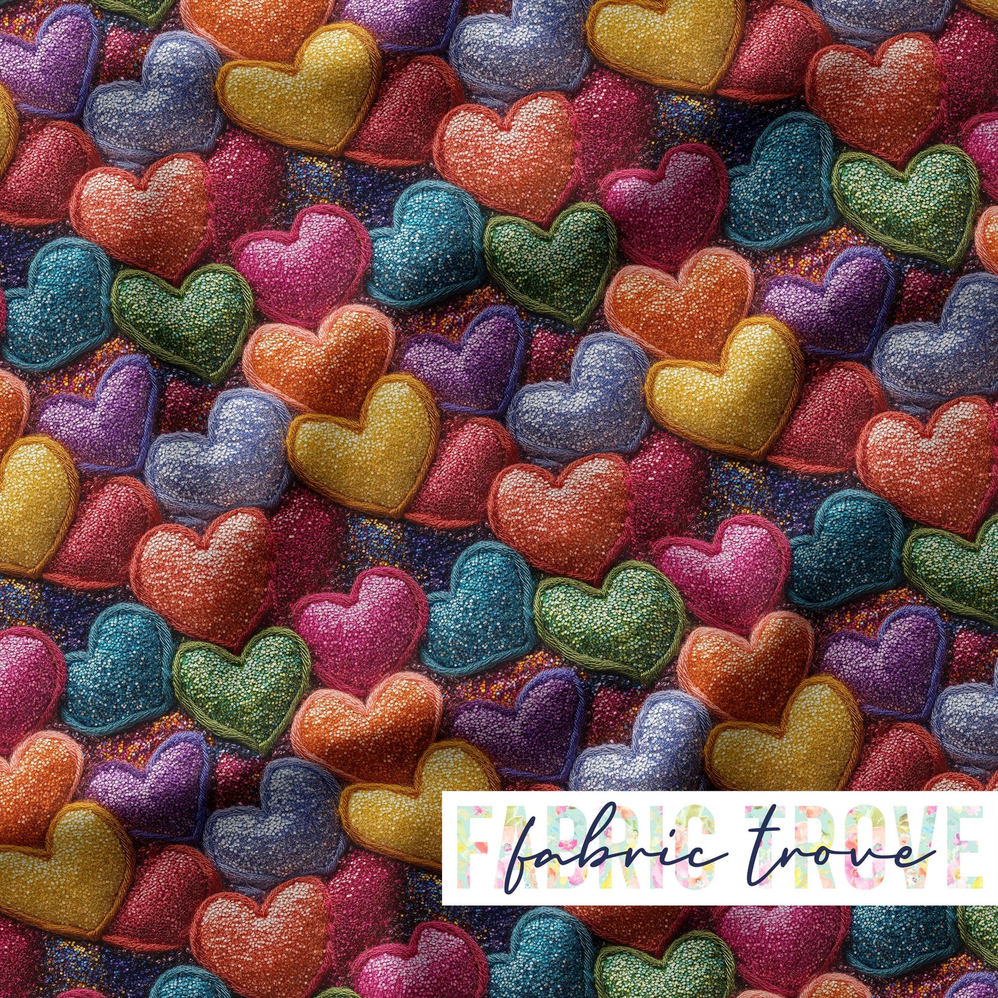 PO #56 - Faux Glitter Hearts