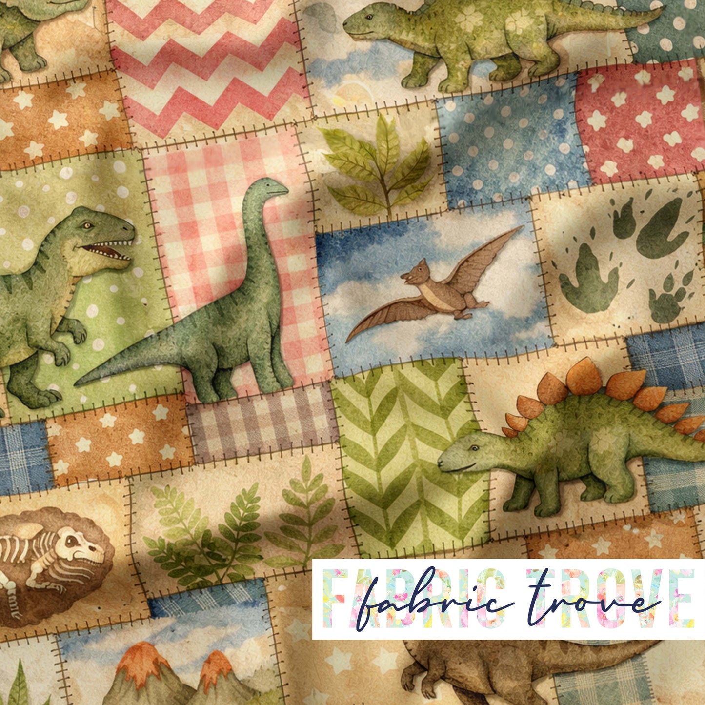 PO #56 - Faux Patchwork Dino