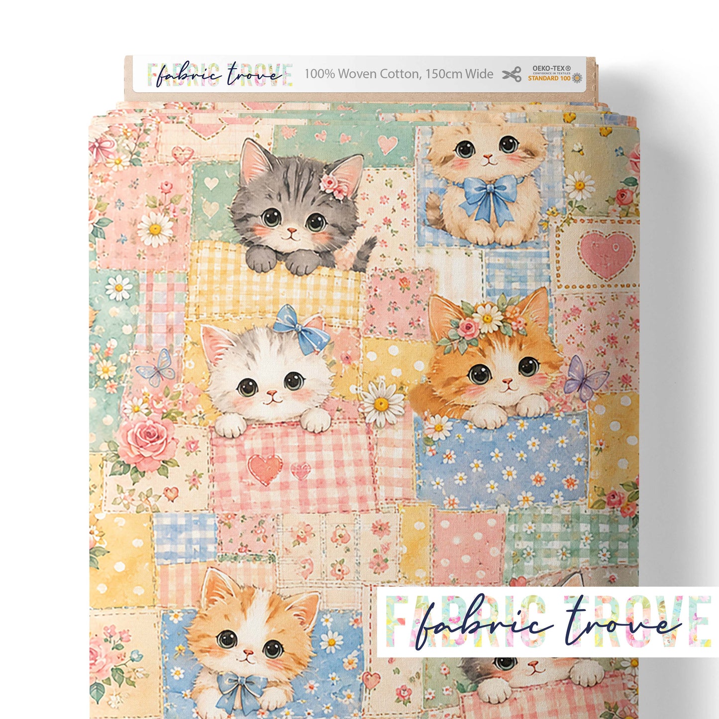 C100 - Faux Patchwork Kittens