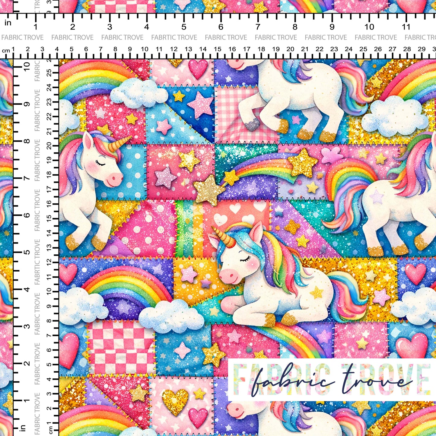 PO #56 - Faux Patchwork Unicorn
