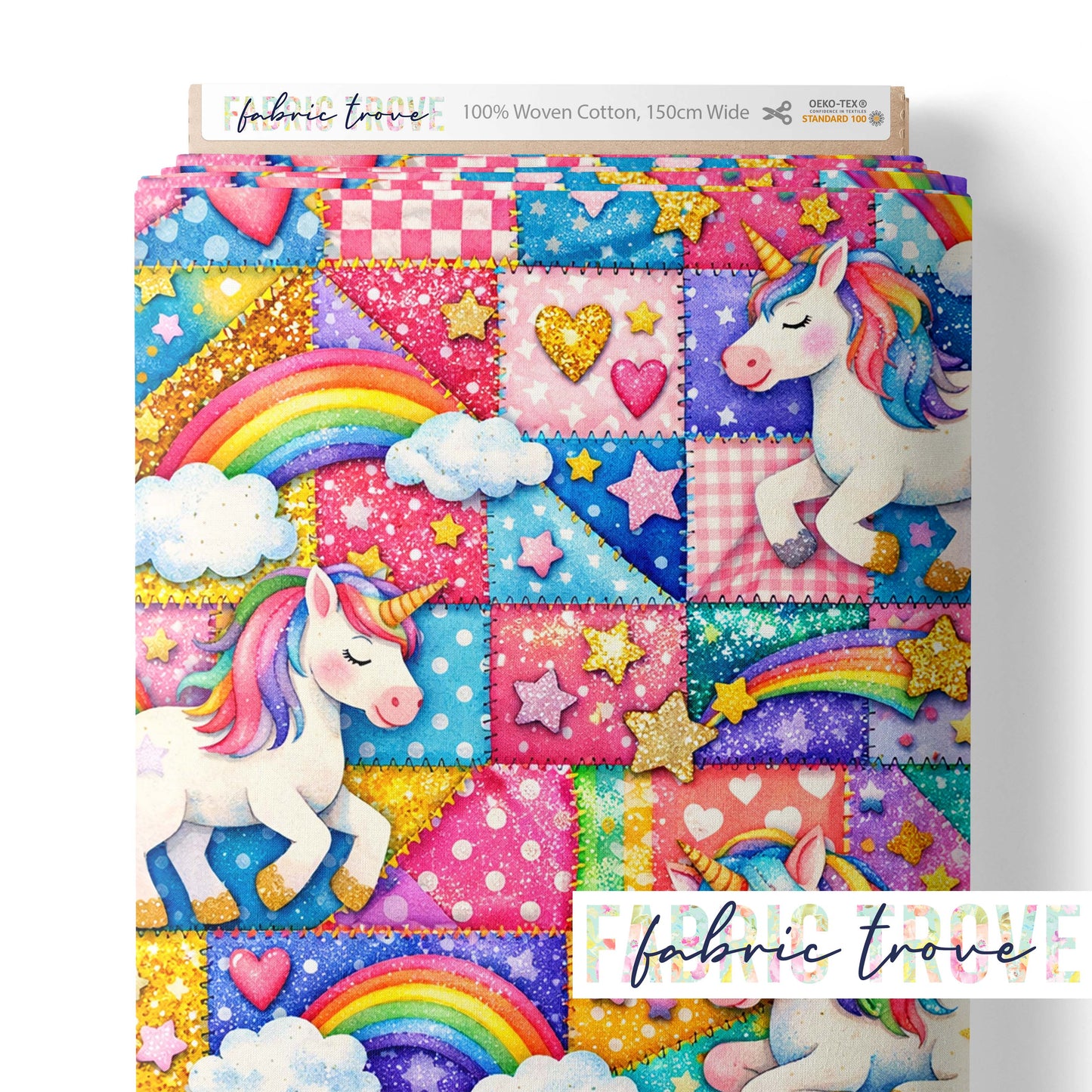 C100 - Faux Patchwork Unicorn