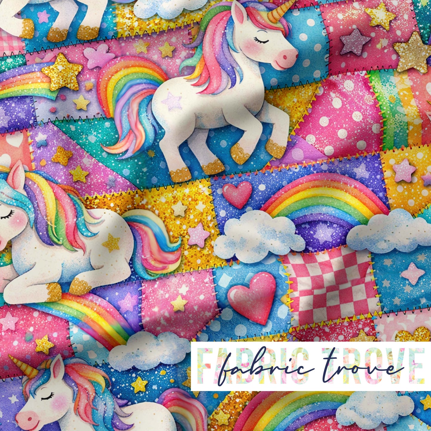 PO #56 - Faux Patchwork Unicorn