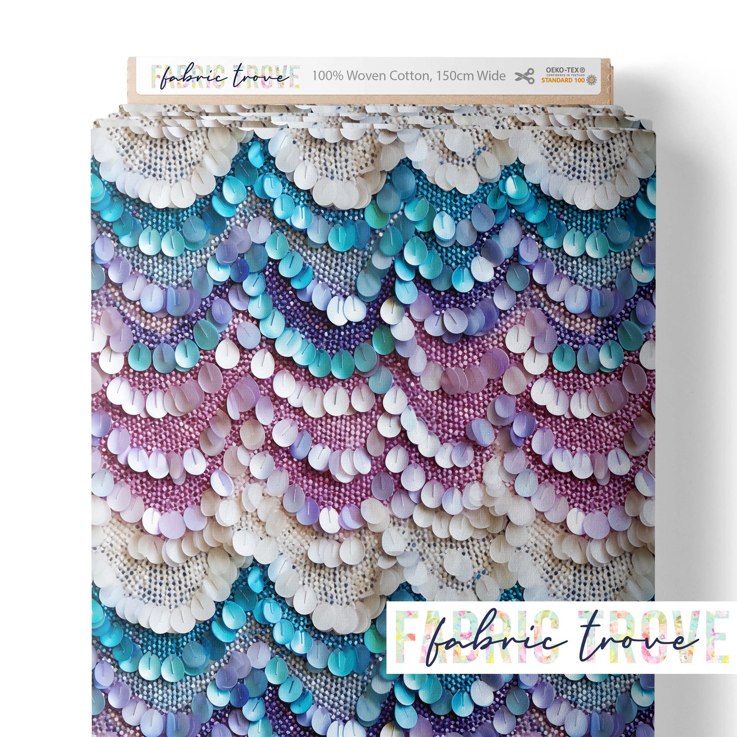 C100 - Faux Scalloped Sequines