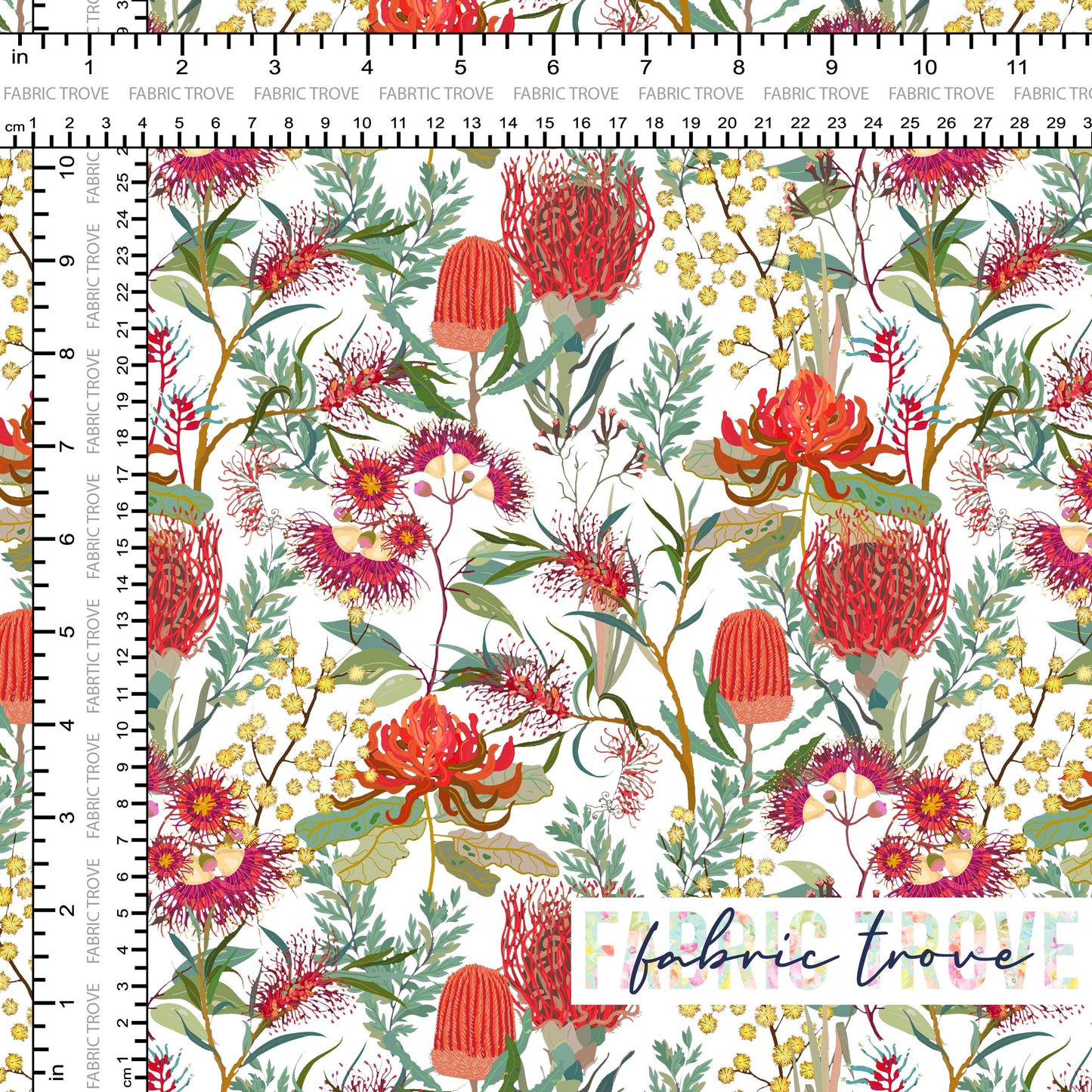 C100 - Gumnut Blossom Red/White
