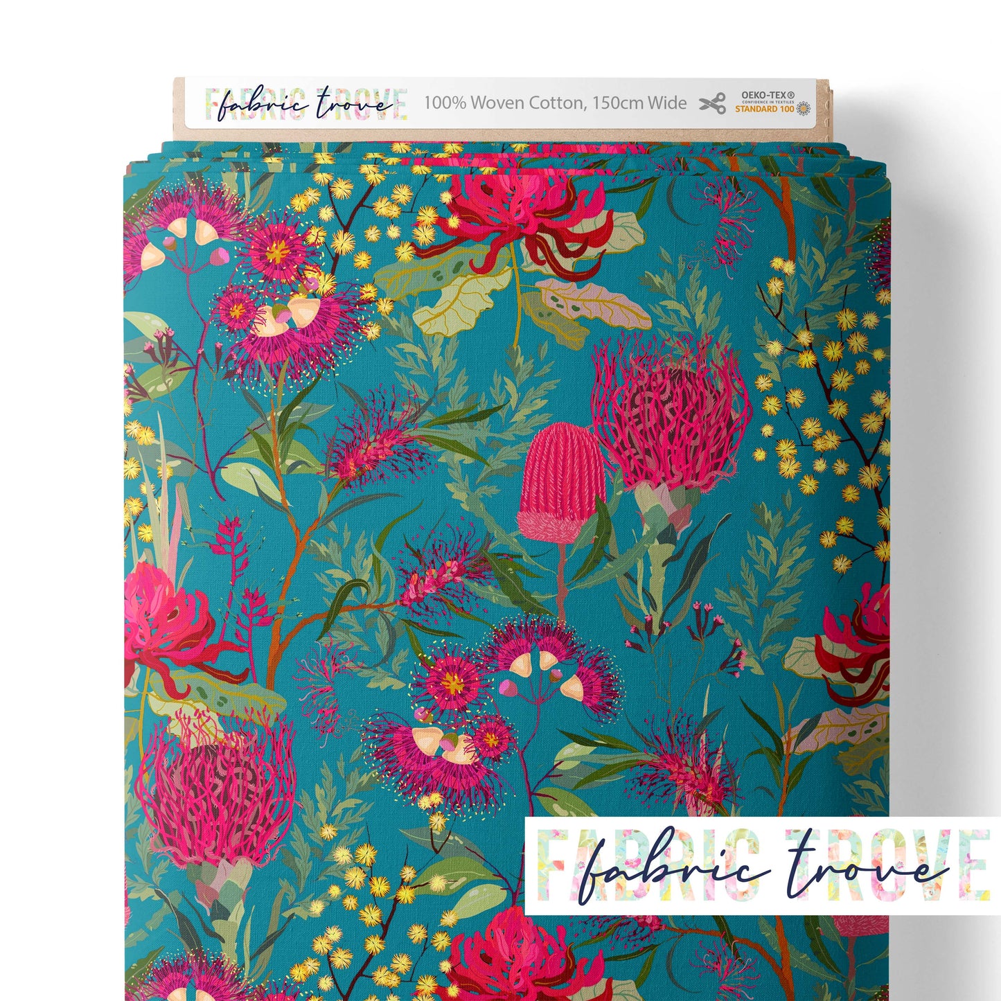 C100 - Gumnut Blossom Rose/Teal