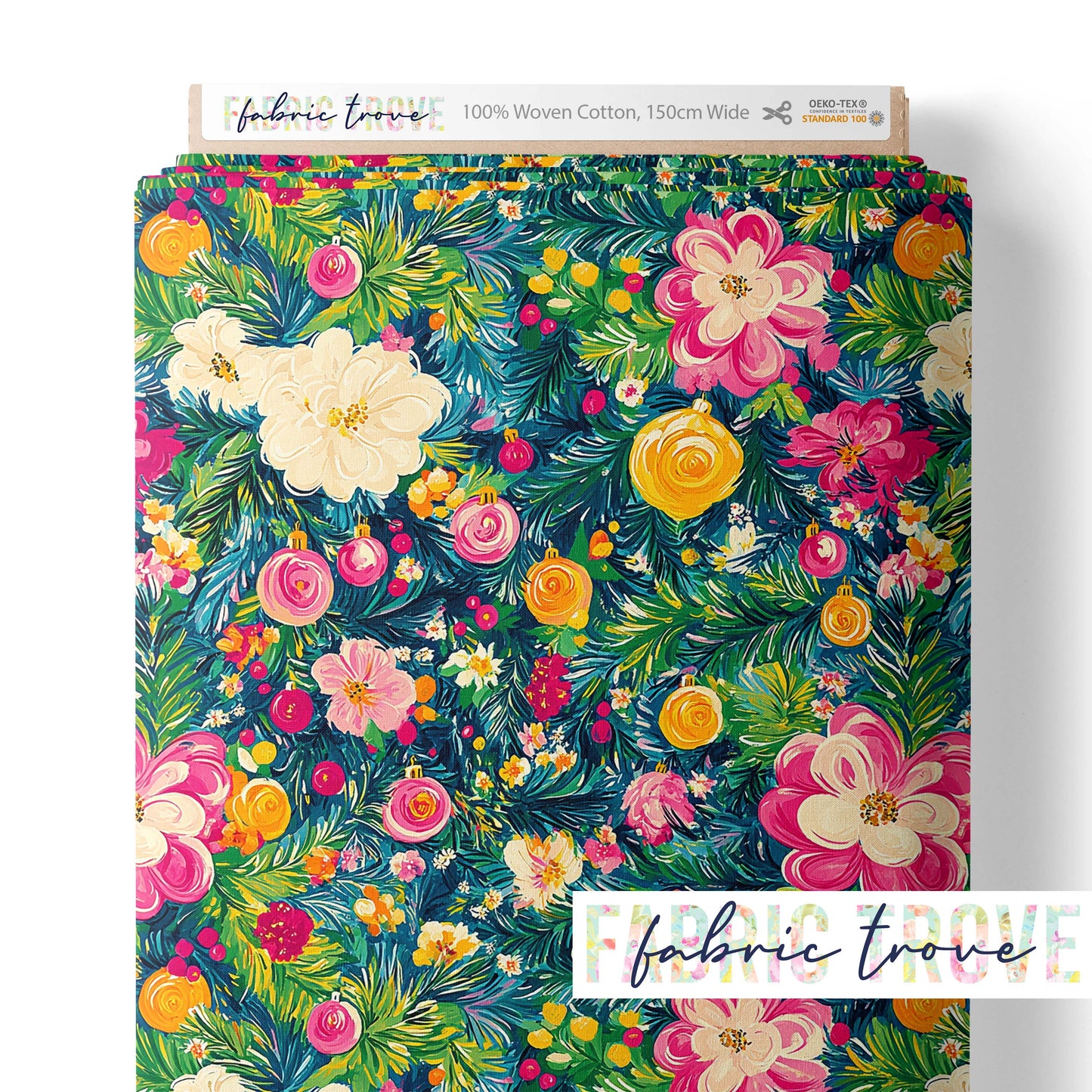 COTTON 100 - Holiday Floral